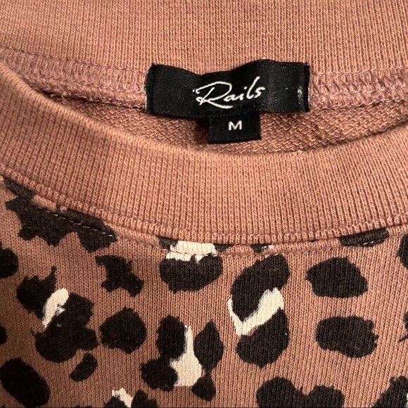 Rails Reeves Sweatshirt Animal Print Brown Size Medium - Picture 6 of 7
